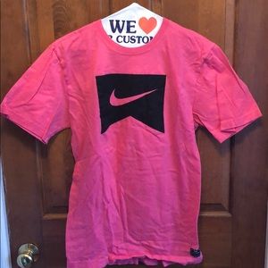 Nike pink logo shirt